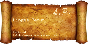 Linges Petur névjegykártya